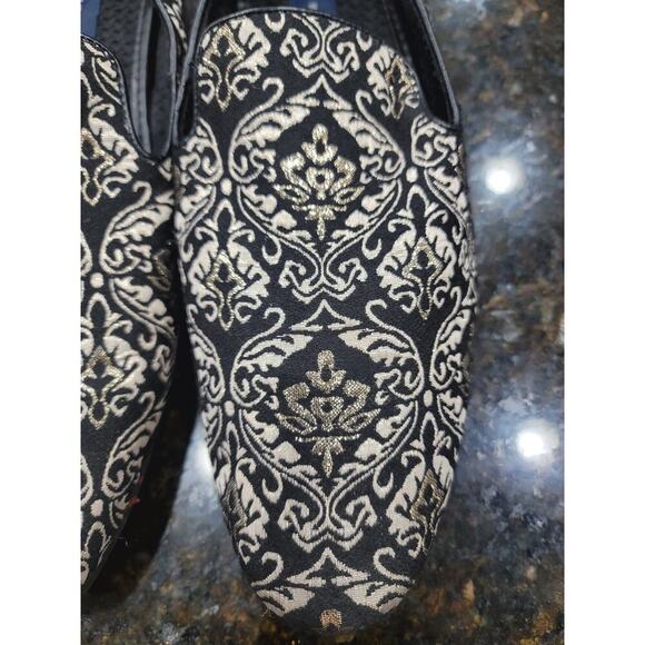 Giorgio Brutini Loafer Shoes Mens Size 11M Black Paisley Print Round Toe Slip On - Picture 8 of 11